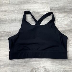 Fabletics High Neck Sports Bra Criss Cross Back‎ Medium Support Black Small